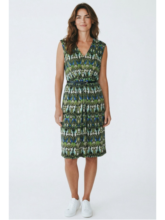 Jones New York Dresses & Skirts - EUC Women's Jones New York Petite Green Blue Abstract Print Dress PM
